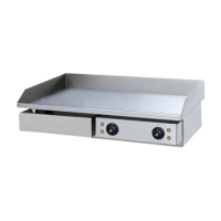 Hamoki FT-820 Electric Countertop Griddle Dual Zone 730mm Wide 13 amp 2 x 3kW