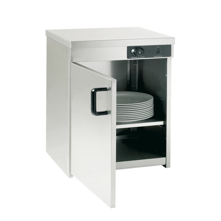 Hamoki HC-1 Hot Cupboard - Plate Warmer Single Door - Holds Up To 60 Plates. 13 Amp Fitted Plug