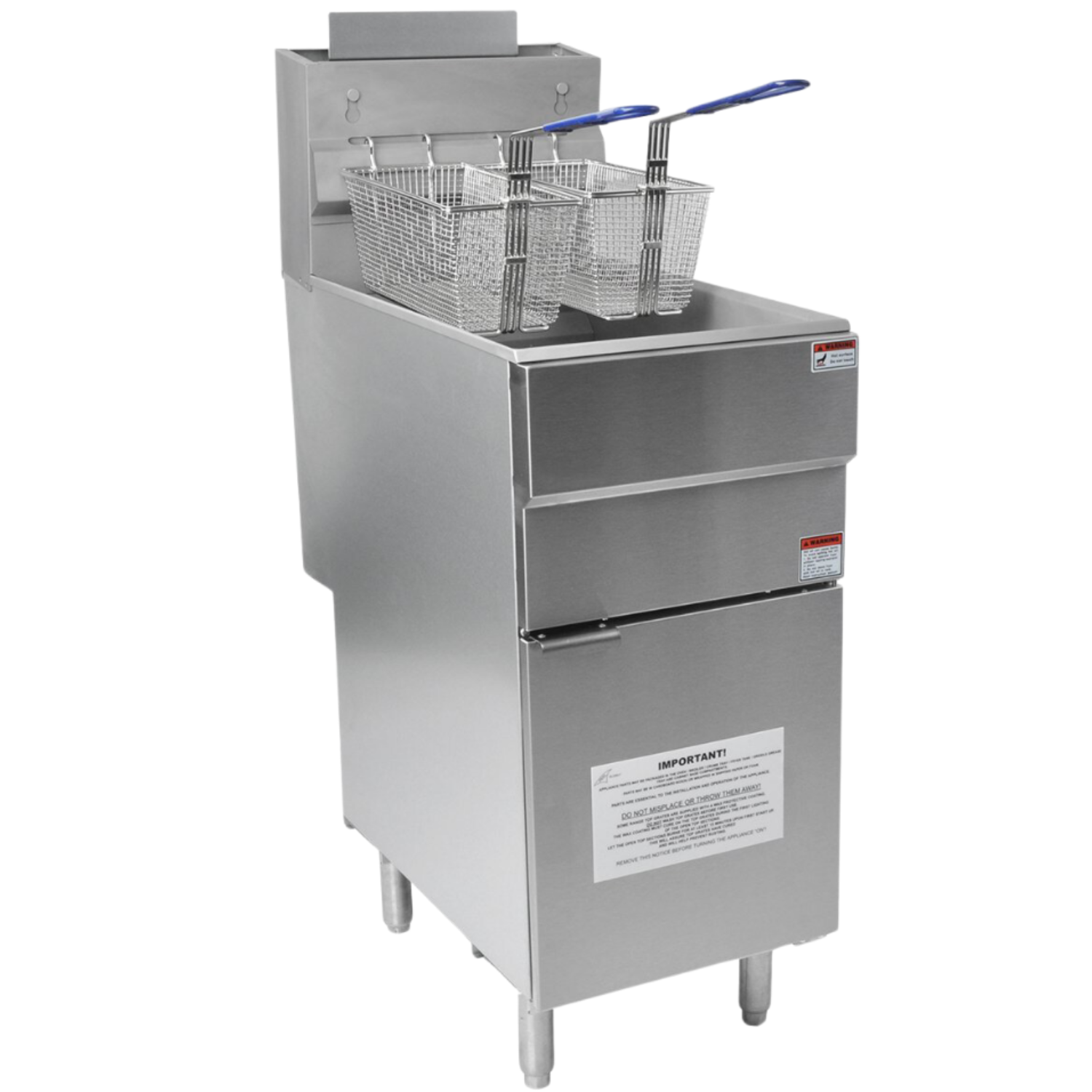 Hamoki Commercial 4 Burner Lpg Fryer Single Tank 25 Ltr 120,000 Btu Gf120 101071-LPG