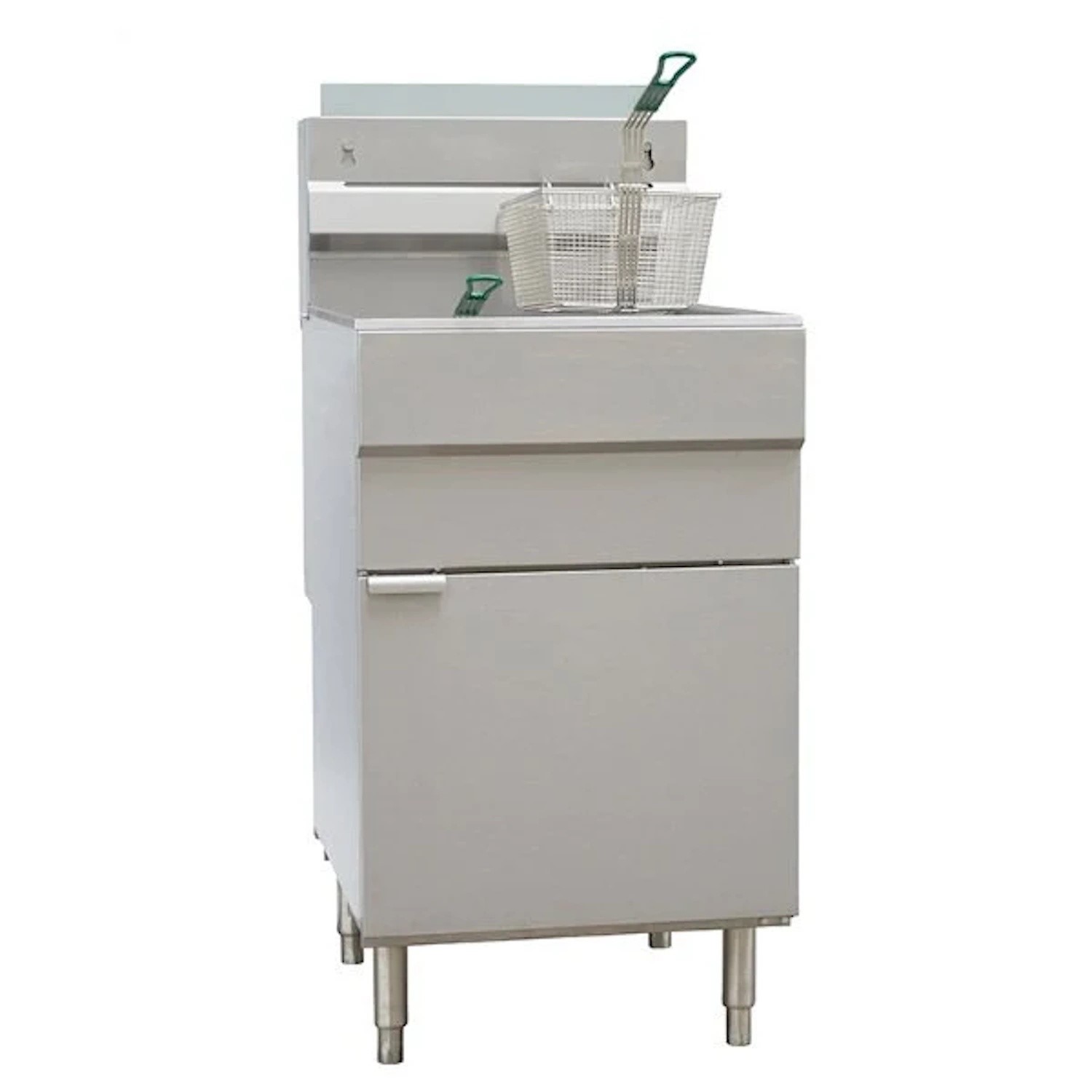 GF150 LPG 5 Burner Gas Fryer Single Tank Twin Basket 37 Ltr BTU