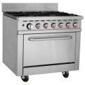 101076 Steelmore American Style 6 Burner Gas Range Cooker - Natural Gas