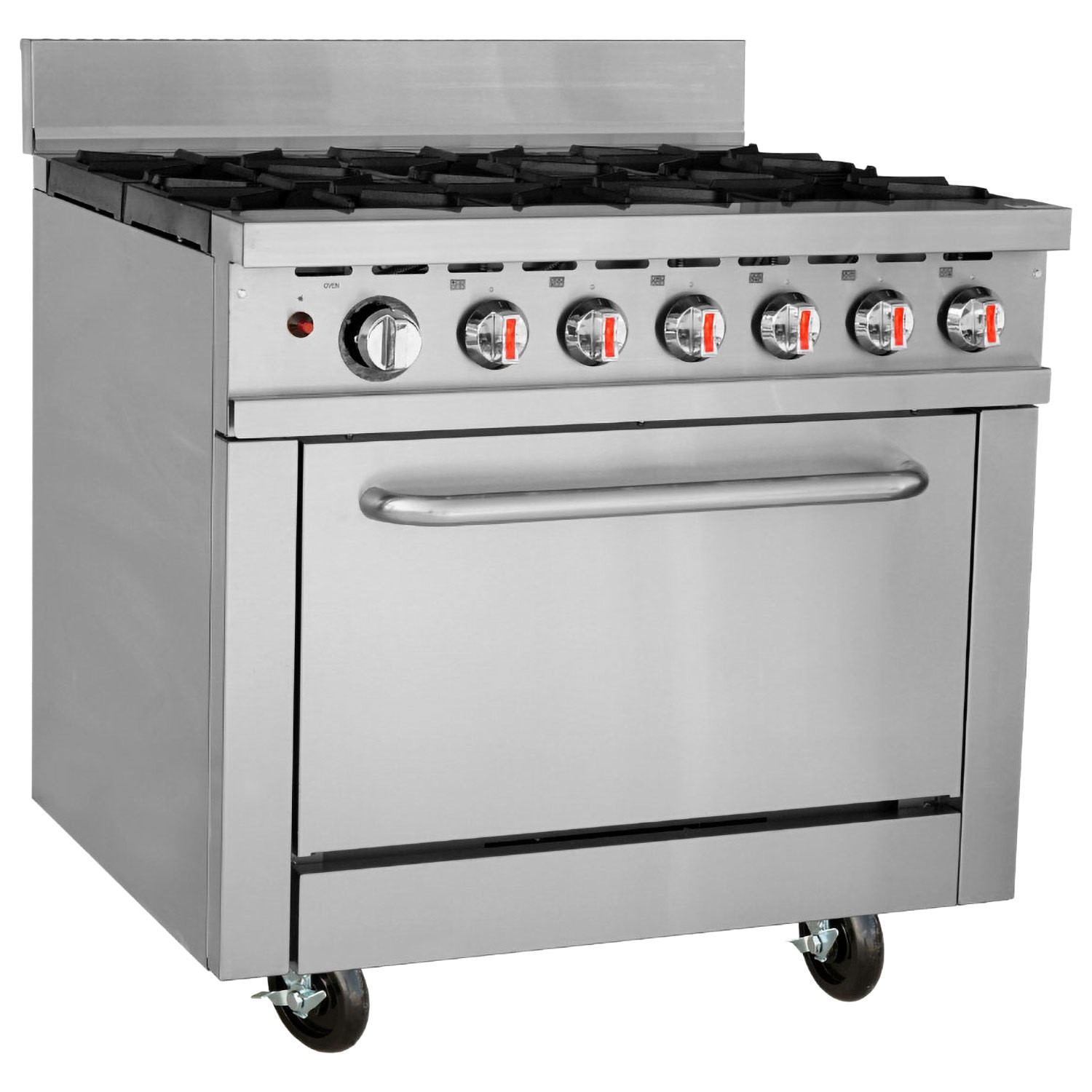 Steelmore Hamoki Commercial 6 Burner Gas Range Cooker Nat Gas Hkr-6S 101076