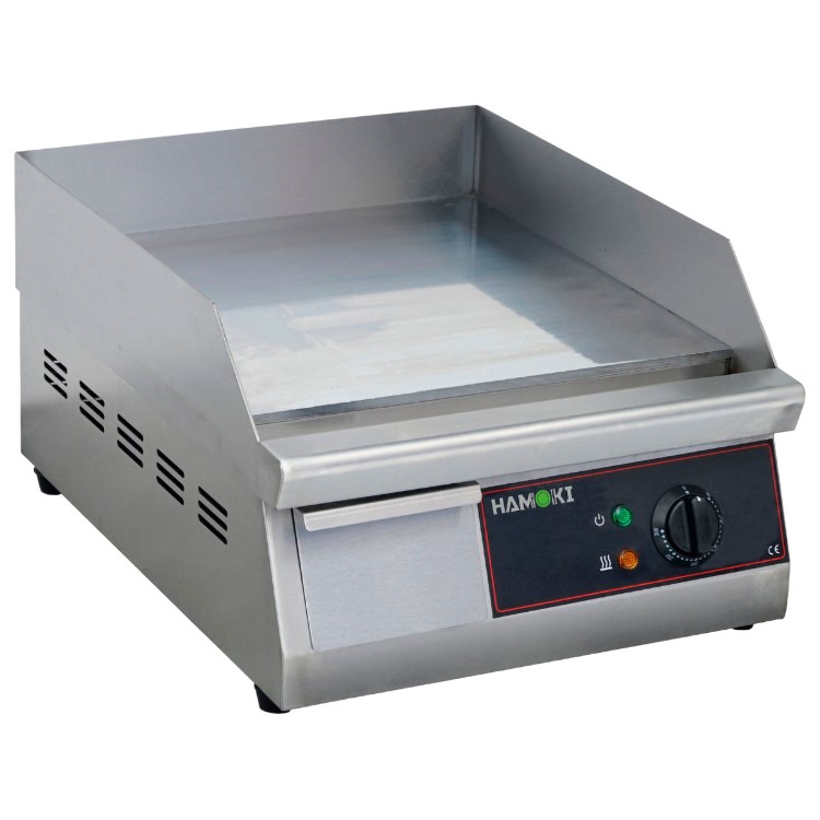 Hamoki GR-400 Heavy Duty Electric Griddle - 400mm Wide Heavy Duty Smooth Surface 13 amp 3kW