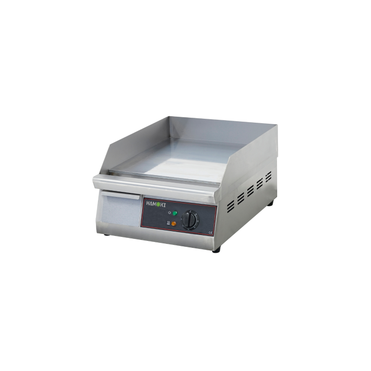 Hamoki GR400 Countertop Electric Griddle with Smooth Plate - 400mm Wide