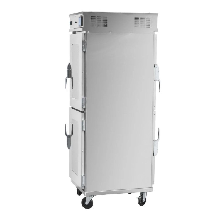 Hamoki Pro HC-14 Mobile 2 Tier Pass Through Hot Holding Cabinet - 14 Shelves, 1982mm Height