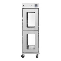 Hamoki Pro HC-14 Mobile 2 Tier Pass Through Hot Holding Cabinet - 14 Shelves, 1982mm Height