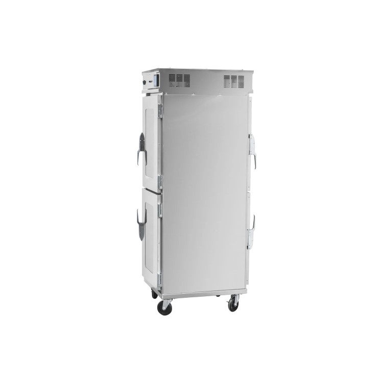 Hamoki Mobile Pass Through Hot Holding Cabinet with Humidity - 2 Tier, 14 Shelves