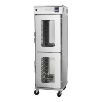 Hamoki Mobile Pass Through Hot Holding Cabinet with Humidity - 2 Tier, 14 Shelves