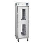 Hamoki Mobile Pass Through Hot Holding Cabinet with Humidity - 2 Tier, 14 Shelves