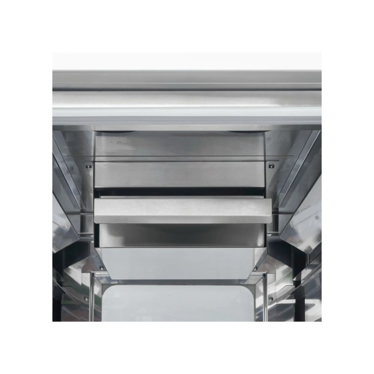 Hamoki Mobile Pass Through Hot Holding Cabinet with Humidity - 2 Tier, 14 Shelves