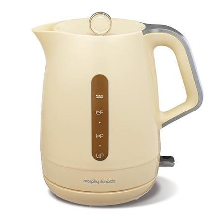 Morphy Richards 101204 Chroma Plastic Cream Chrome 1.5lt 3kw Kettle