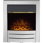 Adam Chrome Inset Electric Fireplace with LED Lights - Colorado