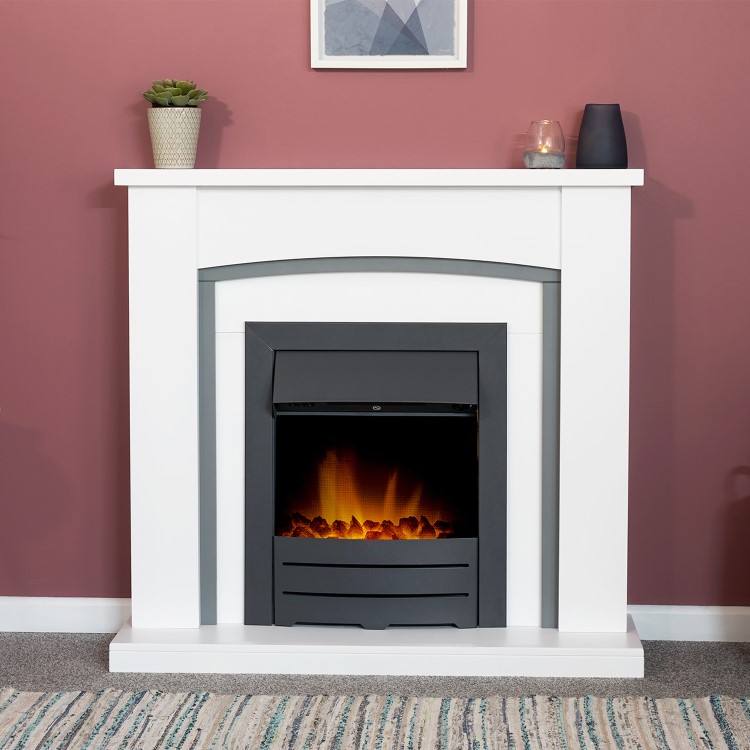 GRADE A3 - Adam Black Electric Inset Fireplace - Colorado