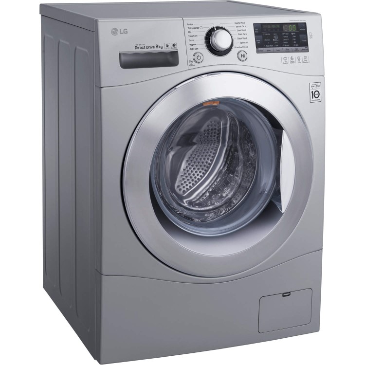LG FH4A8TDN4 Direct Drive 8kg 1400rpm Freestanding Washing Machine Silver