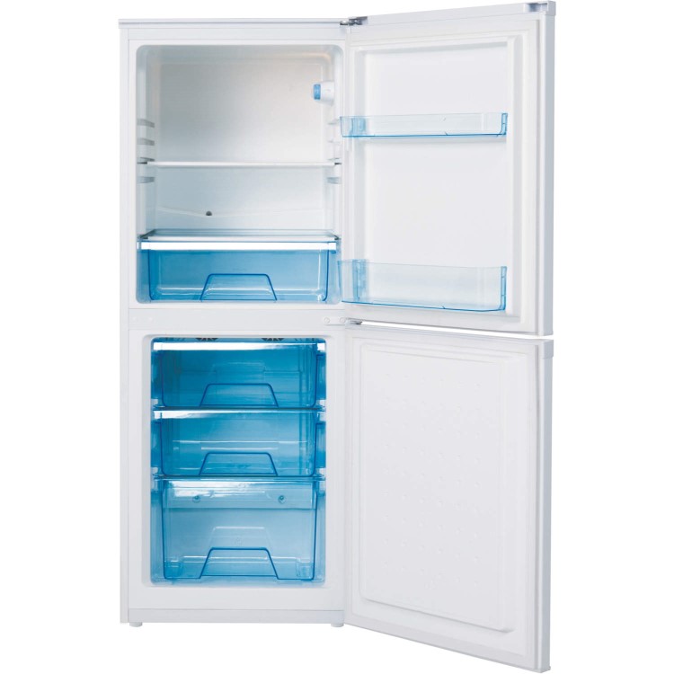 GRADE A2 - LEC  TF55142W 55x140cm Frost Free Freestanding Fridge Freezer - White