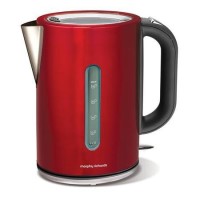 Morphy Richards 102751 Elipta Steel & Transluscent Red Jug Kettle 1.5lt