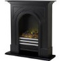 Adam Durham Black Cast Effect Electric LED Fireplace Suite