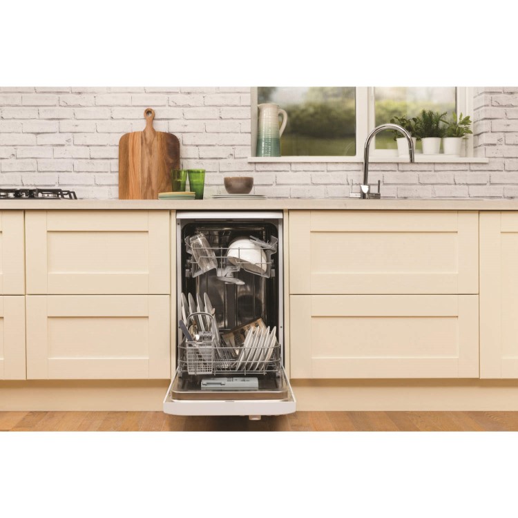 Hotpoint Aquarius SIAL11010P 10 Place Slimline Freestanding Dishwasher - White