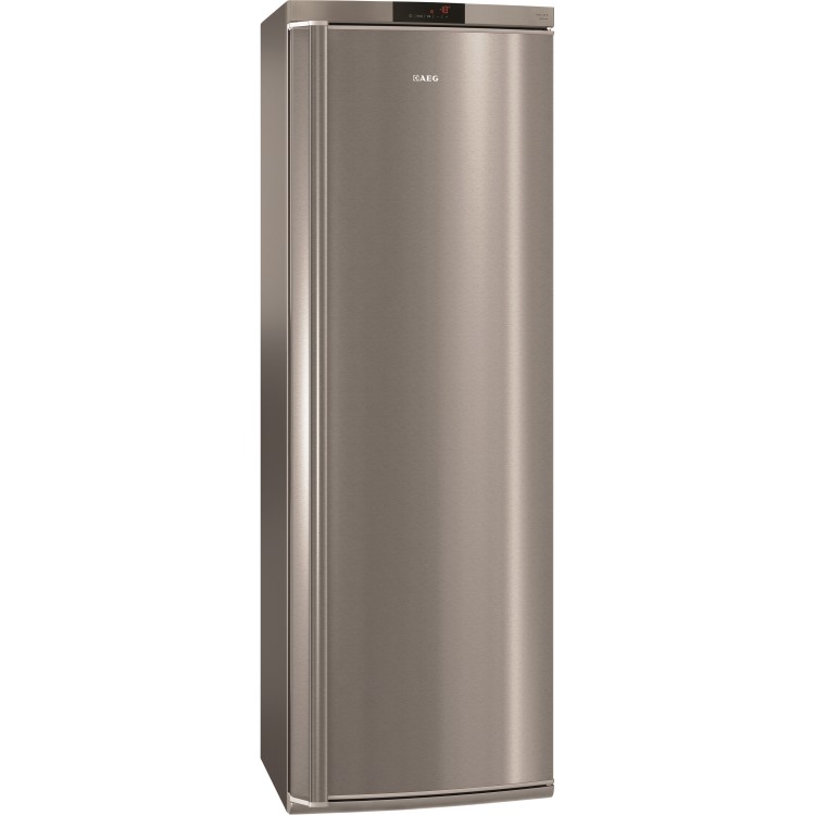 GRADE A2 - Light cosmetic damage - AEG A72710GNX0 1.85m Tall Freestanding Freezer - Silver With Anti-fingerprint Stainless Steel Door