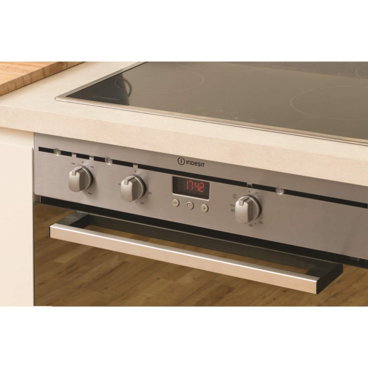 GRADE A1 - Indesit FIMU23IXS Electric Built-under Double Oven - Stainless Steel
