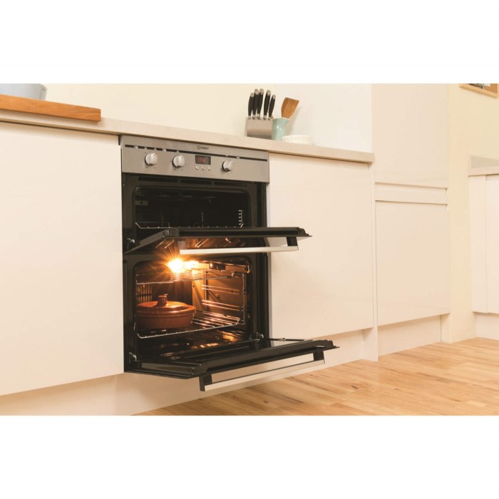 Indesit FIMU23IXS Electric Builtunder Double Oven Stainless Steel