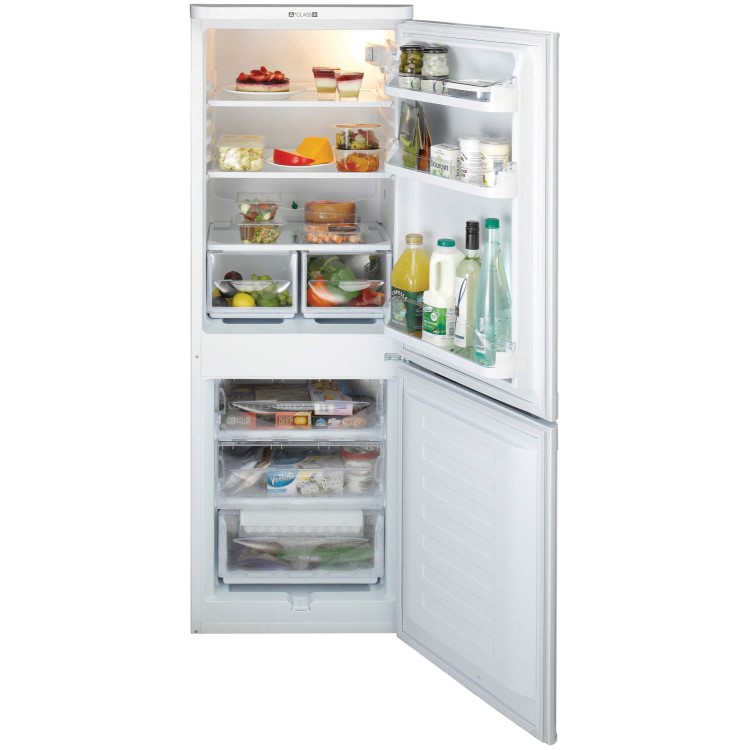 GRADE A1 - As new but box opened - Hotpoint NRFAA50P Ice Diamond Freestanding Fridge Freezer Polar White