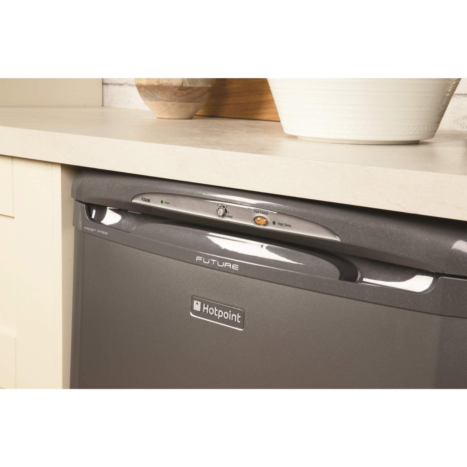 Under Counter Freezer Graphite New Hotpoint FZA36G.1 Free Standing 73 Litres A