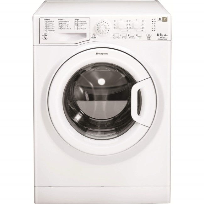 GRADE A1 - Hotpoint WDAL8640P Aquarius 8kg Wash 6kg Dry 1400rpm Freestanding Washer Dryer-White