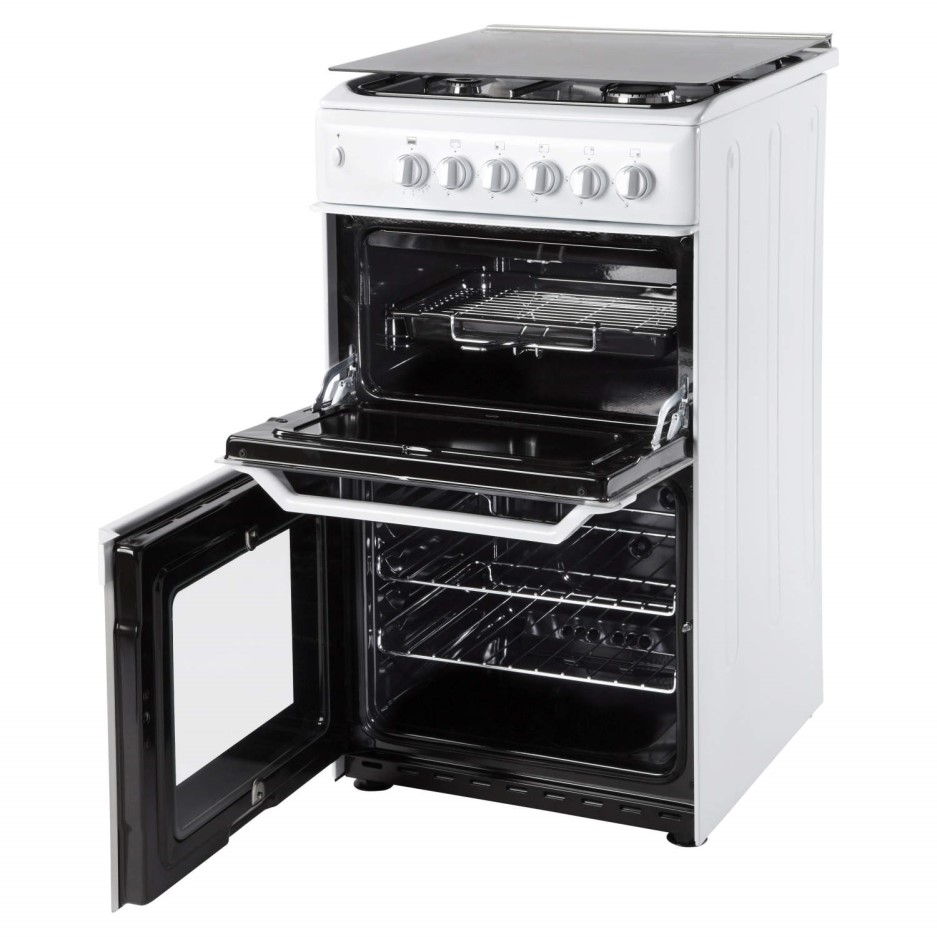 Indesit ITL50GW 50cm Double Cavity Gas Cooker White Appliances Direct
