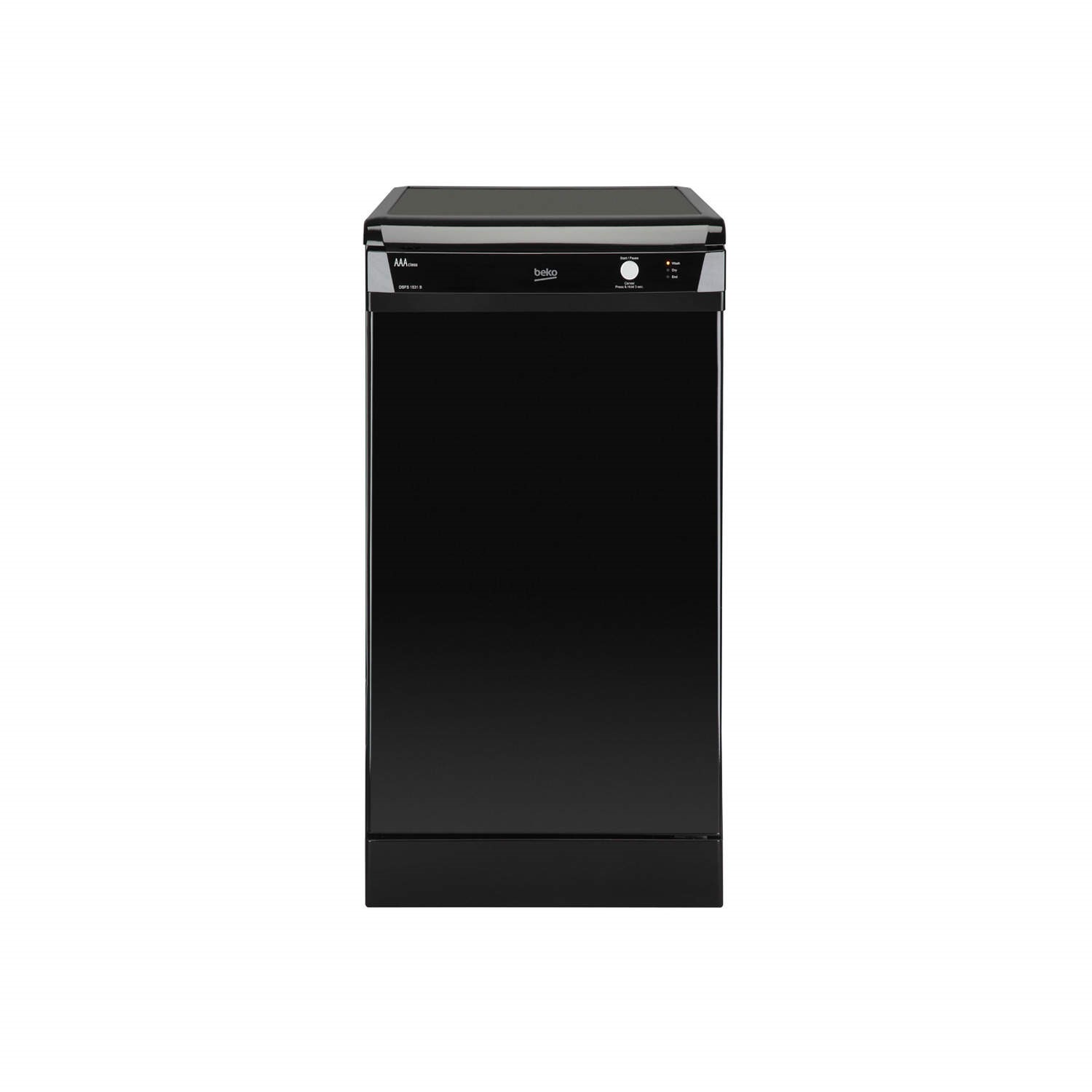 black slimline dishwasher beko