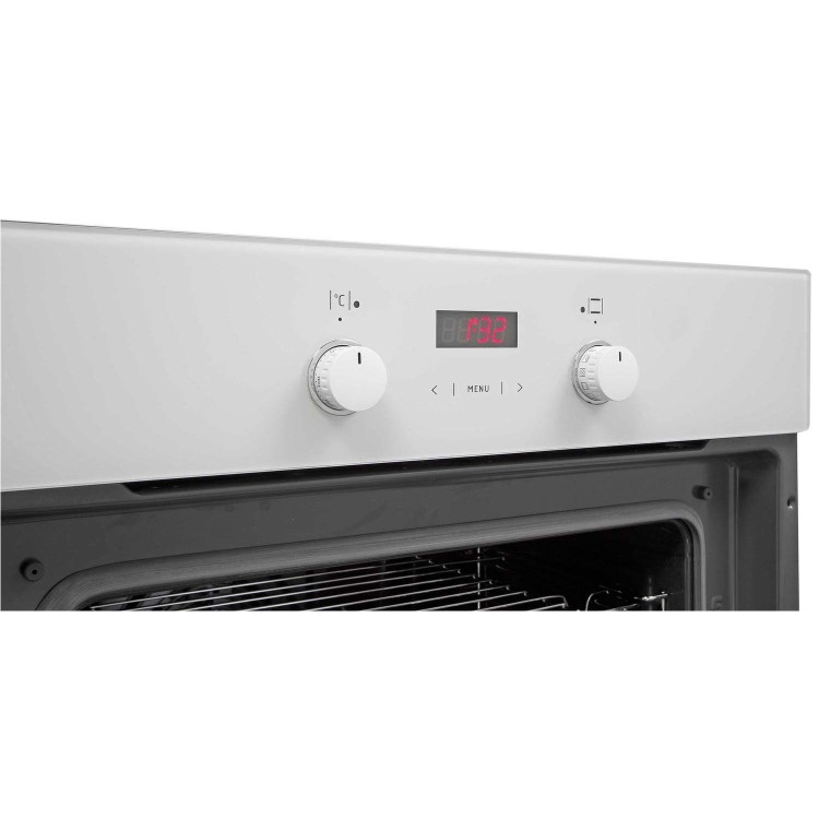Amica 10533TSW Multifunction Electric Built-in Single Oven With Steam Cleaning - White