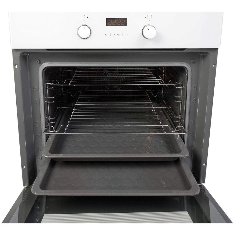 Amica 10533TSW Multifunction Electric Built-in Single Oven With Steam Cleaning - White
