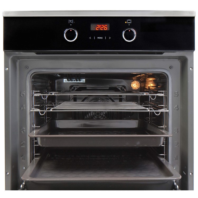 Amica 1053.3TsX Multifunction Electric Built-in Single Oven With Steam Cleaning - Stainless Steel