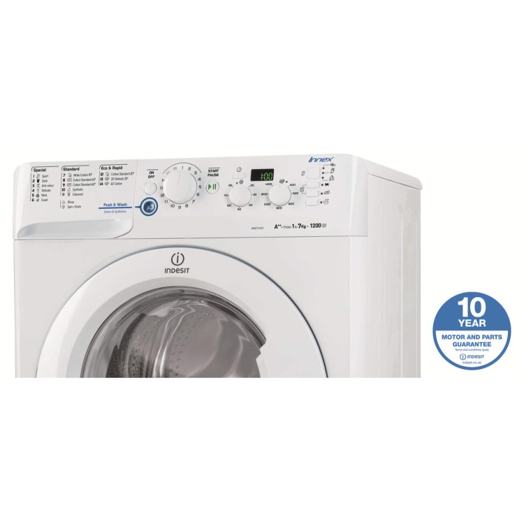 Indesit XWD71252W 7kg 1200rpm Freestanding Washing Machine White