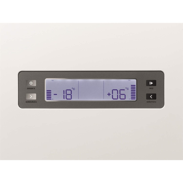 AEG S74011CMX2 Freestanding Fridge Freezer In Silver With Antifingerprint Stainless Steel Doors