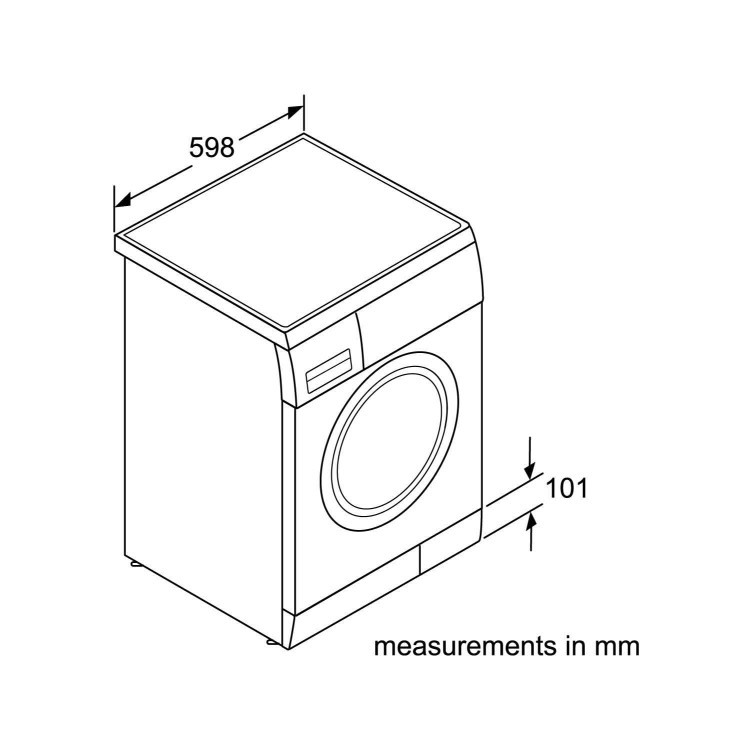 GRADE A3 - Heavy cosmetic damage - Bosch WAP28378GB 8kg 1400rpm Freestanding Washing Machine White