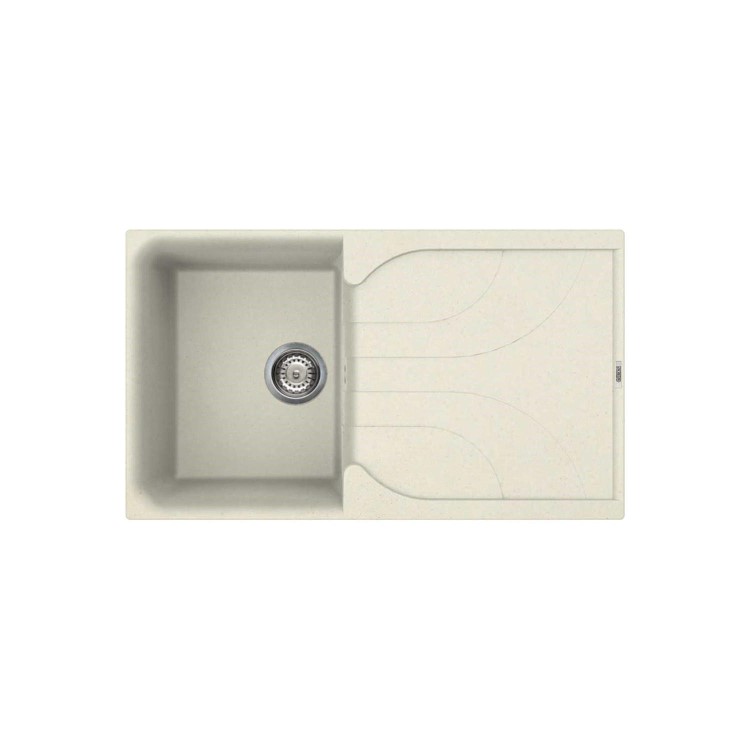 Reginox Single Bowl Reversible Drainer Composite Cream Kitchen Sink & Thamas Chrome Tap Pack