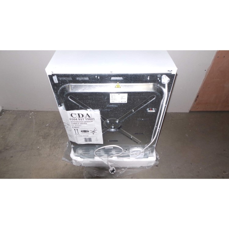 GRADE A3 - Heavy cosmetic damage - CDA CI921 7kg Integrated Vented Tumble Dryer - White