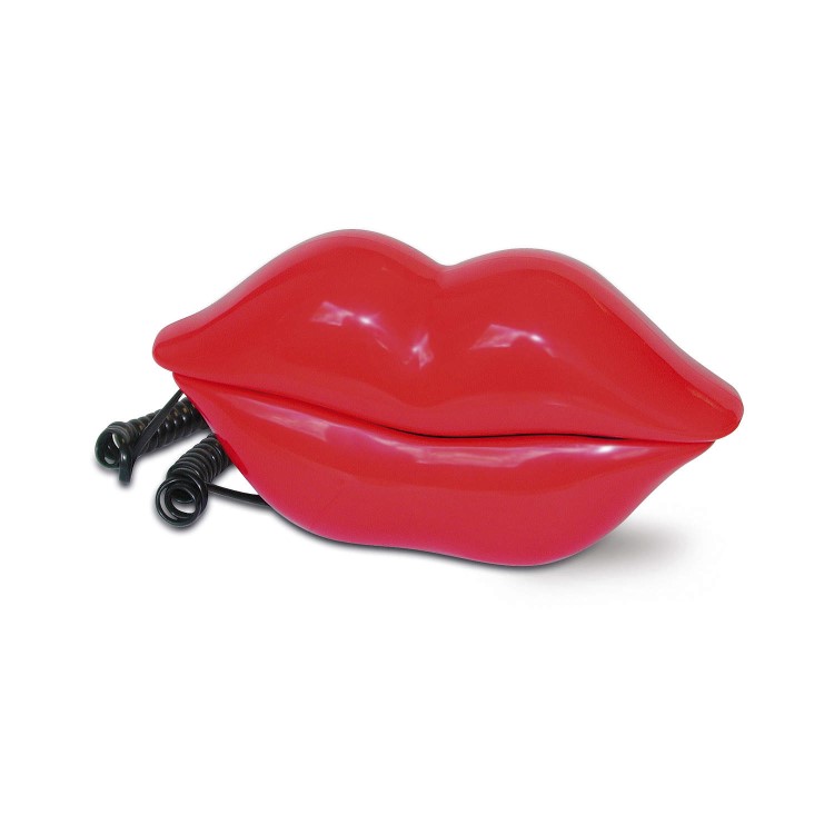 Lazerbuilt Lips Corded Telephone - Red