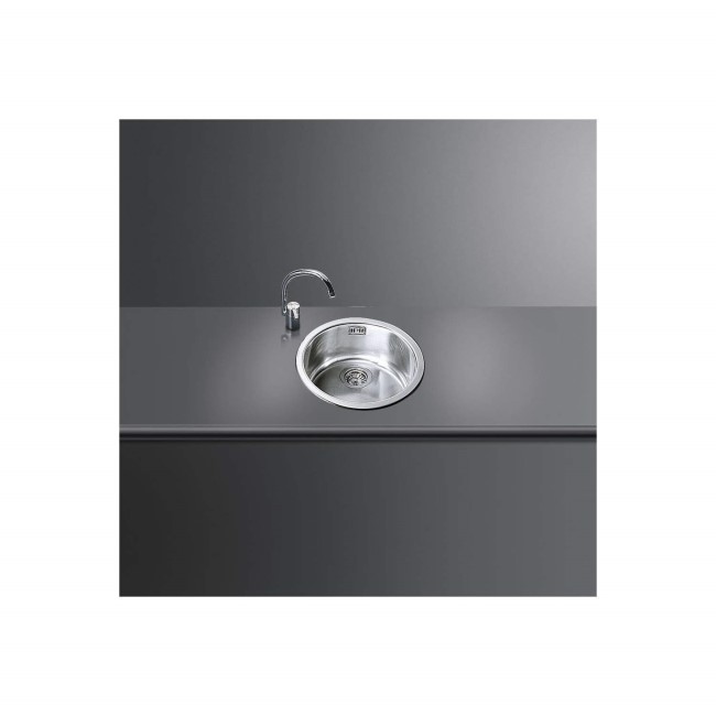 GRADE A1 - Smeg 10I3P 1.0 Bowl Round Stainless Steel Sink