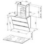 Faber Eko XS 55cm Chimney Hood - White Glass