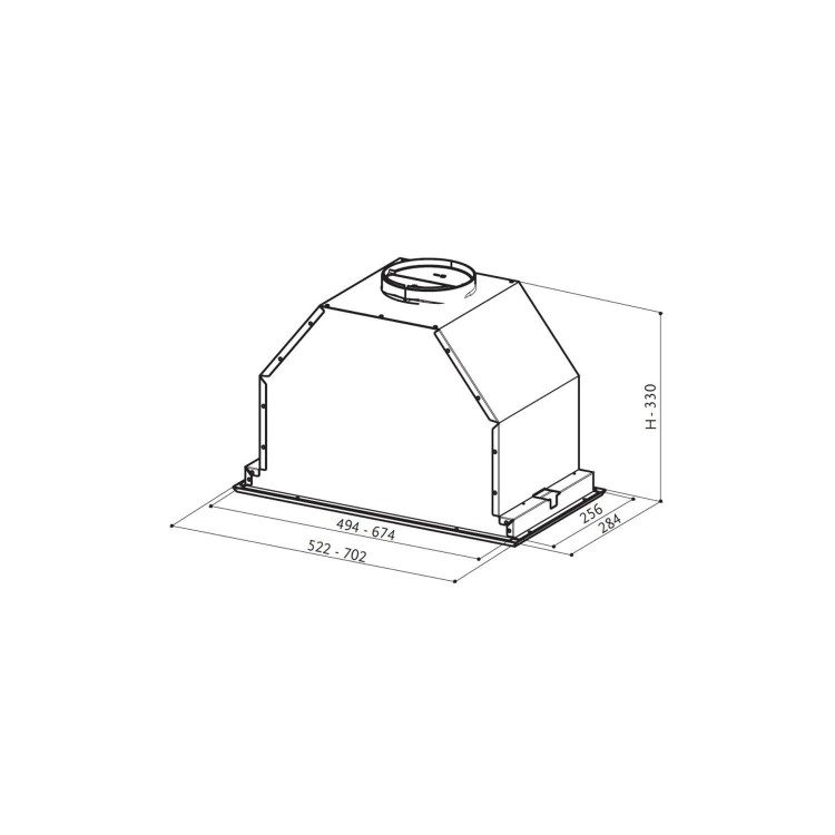 Faber Inca Lux 70cm Canopy Hood - Stainless Steel