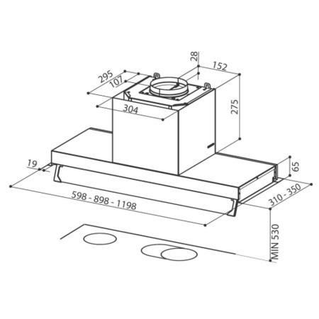 Faber Stilnovo Lux 60 60cm Chimney Cooker Hood Stainless Steel
