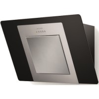 Faber City Black 60 cm Angled Cooker Hood - Black Glass