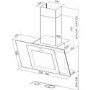 Faber City Black 60 cm Angled Cooker Hood - Black Glass