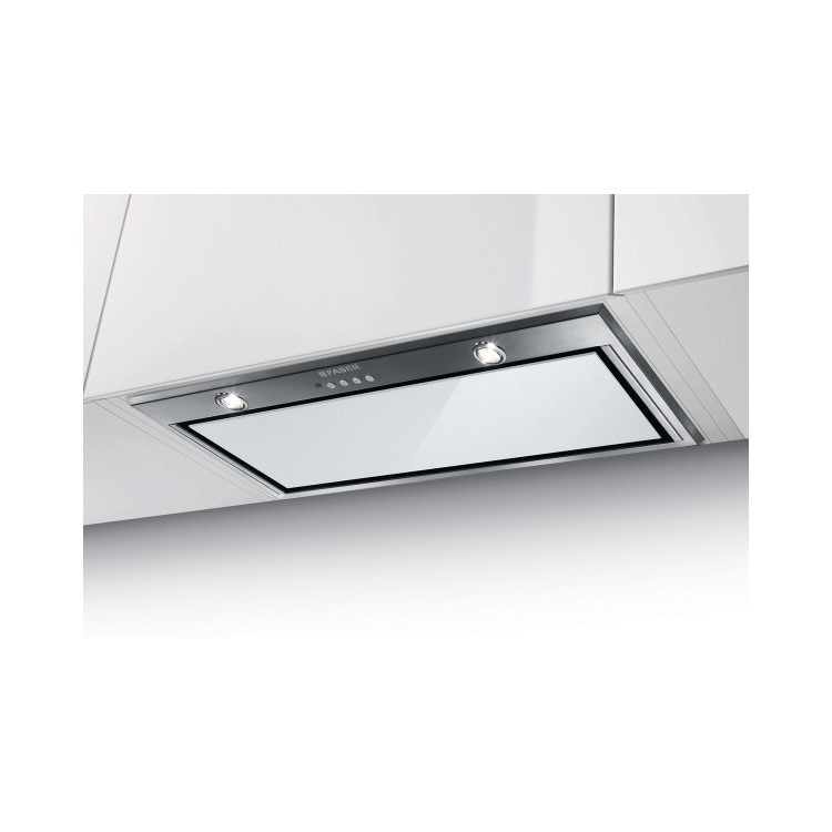 Faber Inca Lux Glass 52 -White 52 cm Canopy Cooker Hood - Stainless Steel And White Glass
