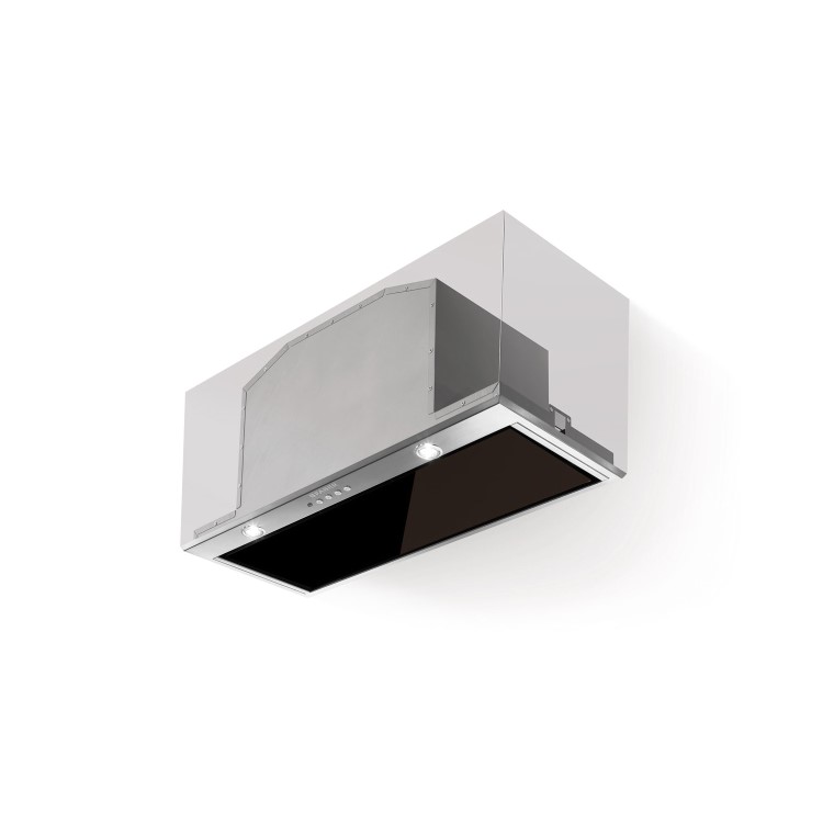 Faber Inca Lux Glass 52 -White 52 cm Canopy Cooker Hood - Stainless Steel And White Glass