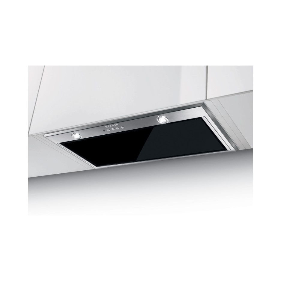 Faber Inca Lux Glass 70 Black 70 cm Canopy Cooker Hood Stainless