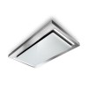 Faber Skypad 2.0 120cm Ceiling Extractor - Stainless Steel &amp; White Glass