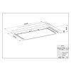 Faber Skypad 2.0 120cm Ceiling Extractor - Stainless Steel &amp; White Glass